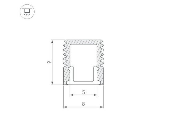 Профиль Arlight SL-Mini-8-3000 Anod 036031, изображение 2