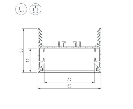 Профиль Arlight SL-Line-5035-2000 Anod 029040, изображение 2
