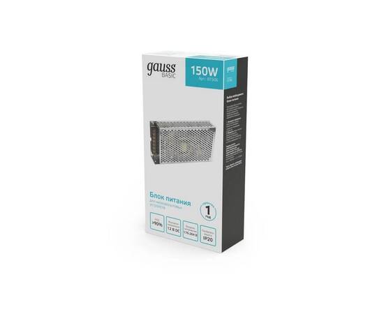 Блок питания Gauss 150W 12V IP20 BT506, изображение 4