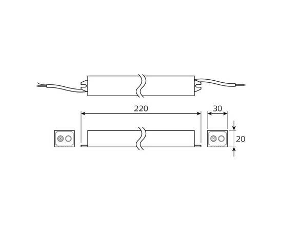 Блок питания Gauss 40W 12V IP67 BT522, изображение 2