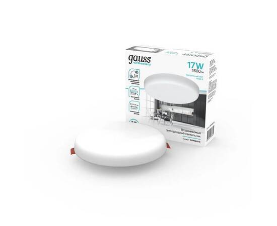 Встраиваемый светодиодный светильник Gauss Elementary Adjustable Frameless 9034460218, изображение 2