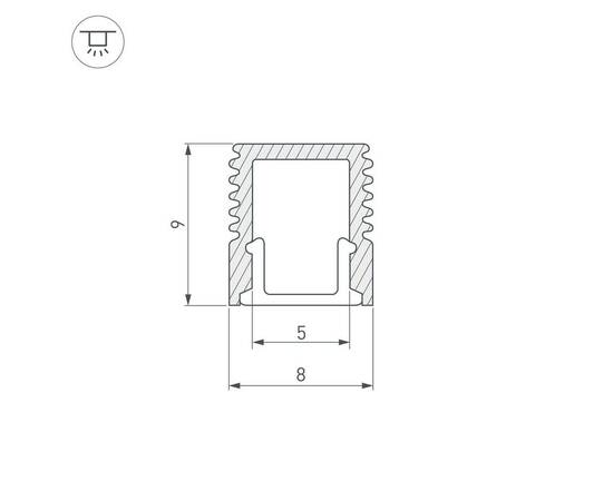 Профиль Arlight SL-MINI-8-2000 WHITE 037109, изображение 2