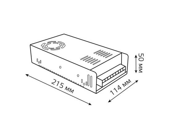 Блок питания Gauss Led Strip PS 12V 400W IP20 40A 202003400, изображение 2