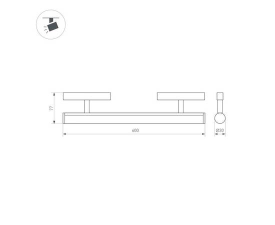 Трековый светодиодный светильник Arlight Mag-Orient-Tube-Corner-L600-20W Day4000 037348, изображение 2