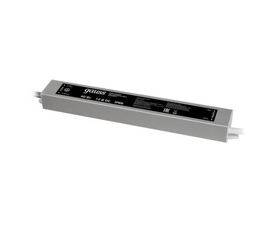 Блок питания Gauss 12V 40W IP66 5A 202023040