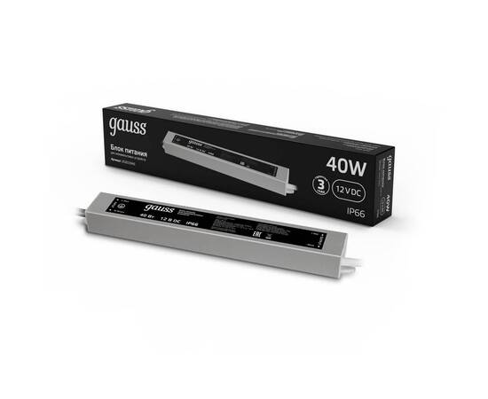 Блок питания Gauss 12V 40W IP66 5A 202023040, изображение 5