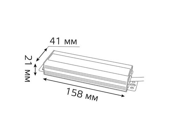 Блок питания Gauss 12V 60W IP66 8A 202023060, изображение 2