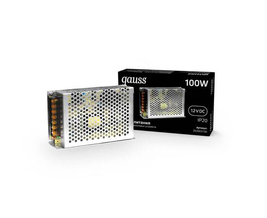 Блок питания Gauss Led Strip PS 12V 100W IP20 10A 202003100, изображение 5