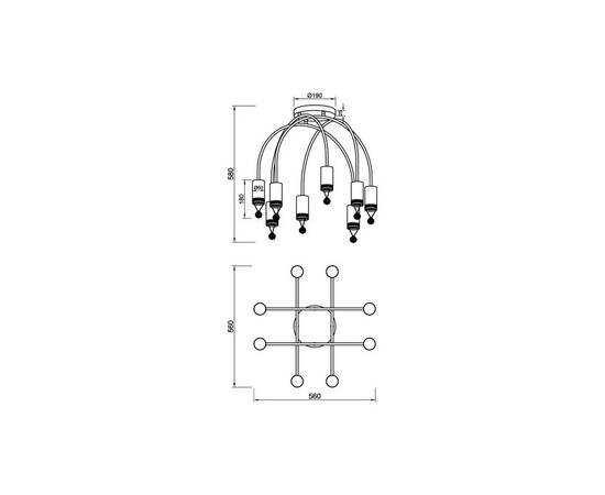 Потолочная люстра Vele Luce Pioggia VL4283L08, изображение 5