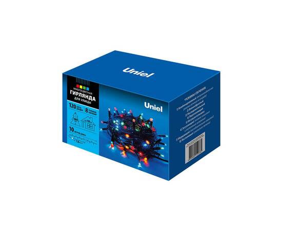 Уличная светодиодная гирлянда Uniel 220V разноцветный ULD-S1000-120/DBA Multi IP67 UL-00005263, изображение 4
