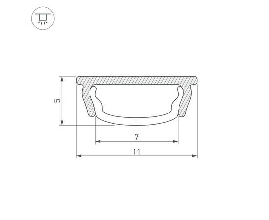 Профиль Arlight ARH-Bent-W11-2000 Anod Black 039583, изображение 2