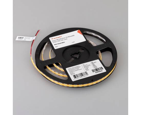 Светодиодная лента Arlight 9W/m 400LED/m CSPSMD холодный белый 2,5M COB-X400-8mm 12V White6000 03904, изображение 5