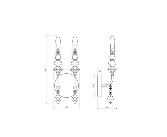 Бра Lucia Tucci Maya W4450.2 Chrome, изображение 2