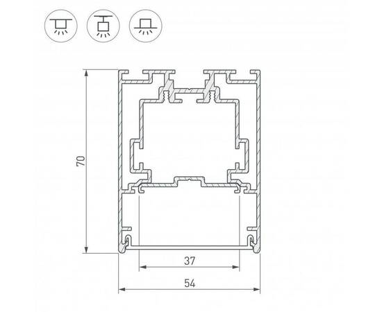 Профиль Arlight S2-Line-5470-2500 Seamless Anod 029440, изображение 3