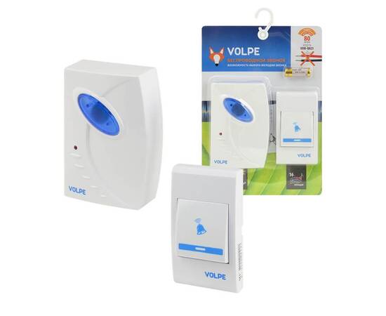Звонок беспроводной Volpe UDB-Q025 W-R1T1-16S-80M-WH UL-00002401