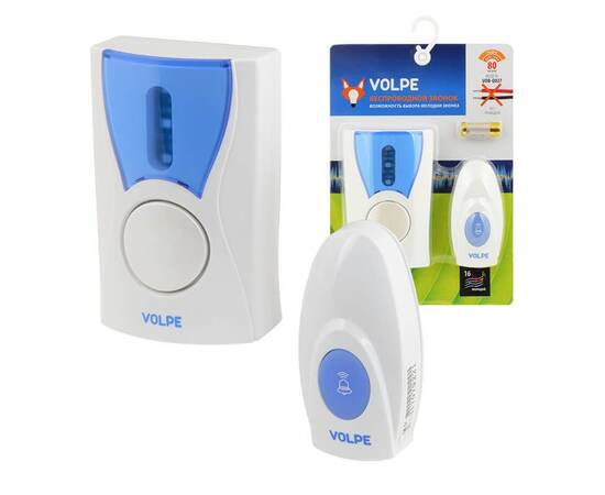 Звонок беспроводной Volpe UDB-Q027 W-R1T1-16S-80M-WH UL-00002403