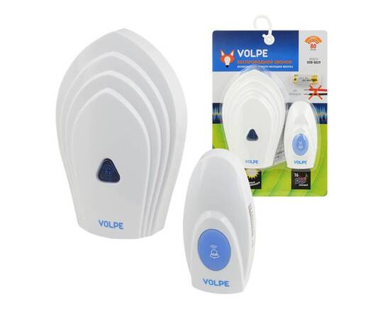 Звонок беспроводной Volpe UDB-Q029 W-R1T1-16S-80M-WH UL-00002405