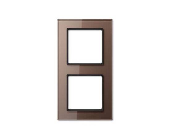 Рамка 2-постовая Jung A creation стекло мокка AC582GLMO