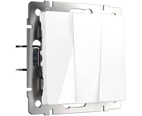 Выключатель трехклавишный Werkel белый W1130001 4690389155246