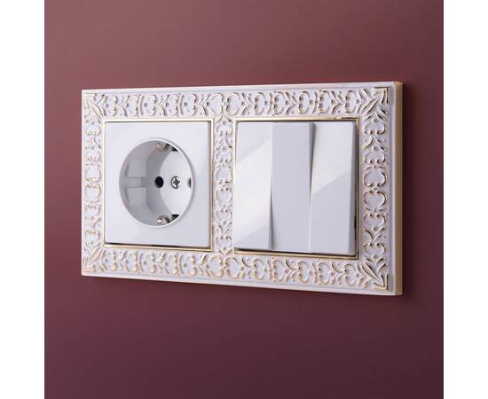 Выключатель трехклавишный Werkel белый W1130001 4690389155246, изображение 3