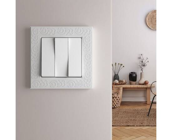 Выключатель трехклавишный Werkel белый W1130001 4690389155246, изображение 4