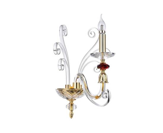 Бра Crystal lux CATARINA AP1 V2 GOLD/TRANSPARENT-COGNAC