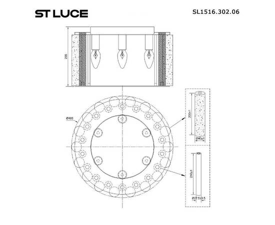 Потолочная люстра ST Luce Delight SL1516.302.06, изображение 2