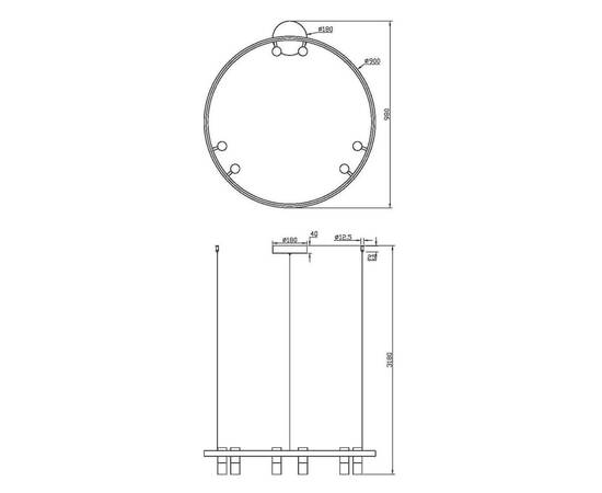 Подвесная светодиодная люстра Maytoni Satellite MOD102PL-L42BK, изображение 2