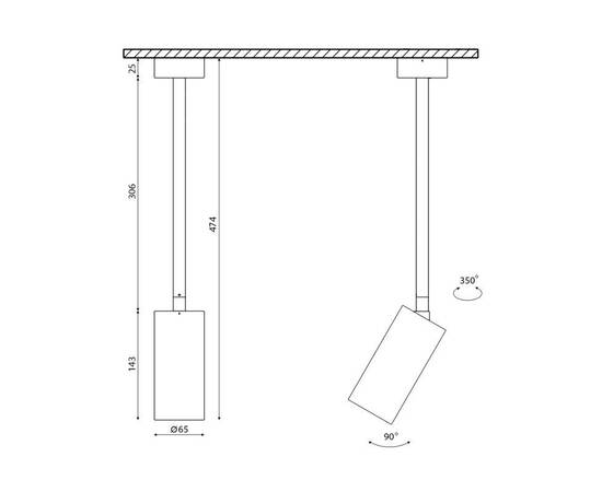 Основание для подвесного светильника SWG VL-M5-WH 003420, изображение 4
