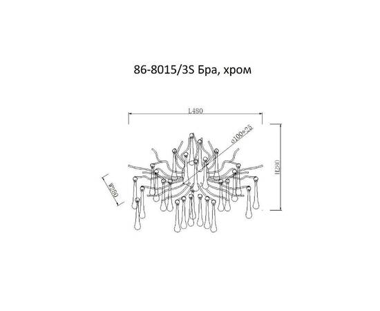 Настенный светильник Garda Decor 86-8015/3S, изображение 3