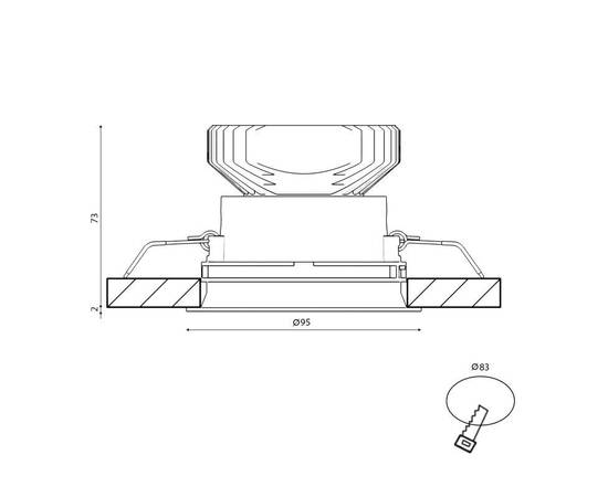 Корпус встраиваемого светильника SWG COMBO-41-WH 004180, изображение 4
