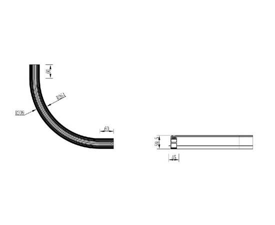 Коннектор радиусный под гипсокартон Lumker SY-LINK-CNT1-R300BL 00-00026046