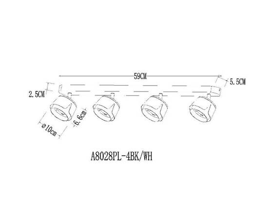 Спот Arte Lamp Amaks A8028PL-4BK, изображение 2