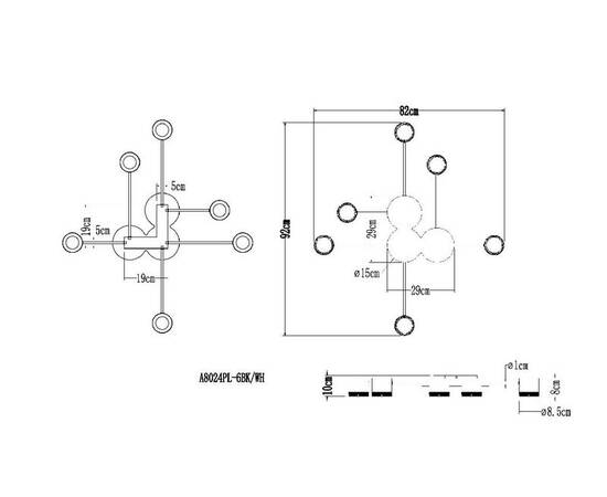 Потолочная люстра Arte Lamp Legacy A8024PL-6BK, изображение 2