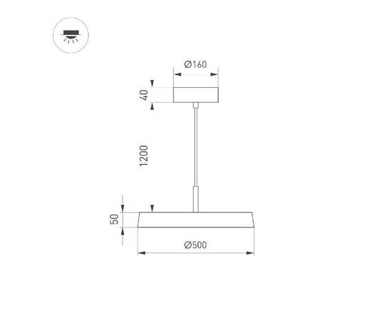 Подвесной светильник Arlight SP-ELEGANT-R500-37W Day4000 (WH, 120 deg, 230V) 033924(1), изображение 3