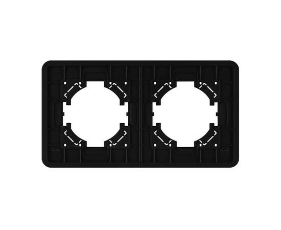 Рамка на 2 поста стеклянная Arlight FRM-OMALI-SFGS-2-BK 049709, изображение 3