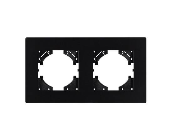 Рамка на 2 поста пластиковая Arlight FRM-PERIO-PL-2-BK 049751, изображение 2