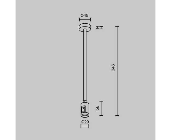 Крепление потолочное одинарное Maytoni Flarity TRA158C-S1-PT, изображение 5