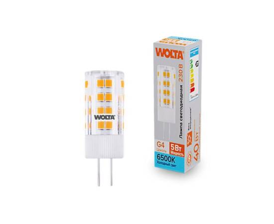 Светодиодная лампа WOLTA 5Вт 6500K G4 кукуруза матовая WSTD-JC-220V5W6KG4-C