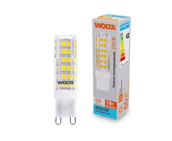 Светодиодная лампа WOLTA 7Вт 6500K G9 кукуруза матовая WSTD-JCD-7W6KG9-C