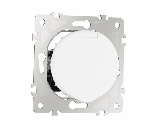 Розетка с заземлением, шторками и защитной крышкой Arte Milano 202.41-1.white, изображение 9