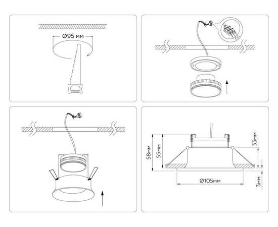 Встраиваемый светильник Ambrella Light Techno spot GX Standard tech TN51810, изображение 7