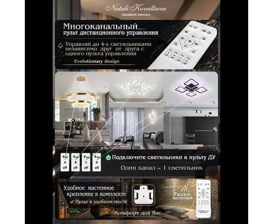 Потолочная люстра Natali Kovaltseva Cascade LED LAMPS 81159, изображение 8