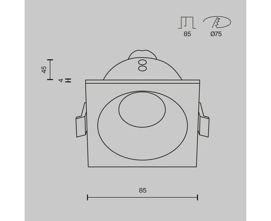 Встраиваемый светильник Maytoni Technical Downlight Zoom DL033-2-01W-1(N), изображение 8