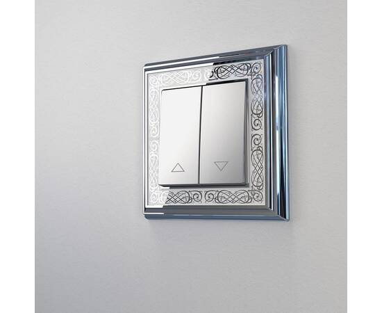 Выключатель жалюзи Werkel серебряный W1124506 4690389155987, изображение 4