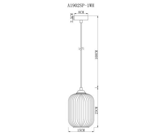 Подвесной светильник Arte Lamp Arwen A1902SP-1WH, изображение 4