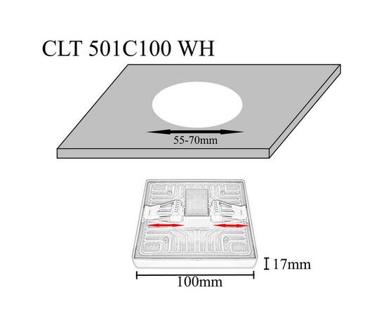 Встраиваемый светодиодный светильник Crystal Lux CLT 501C100 WH, изображение 3