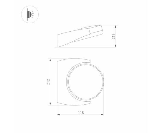 Уличный настенный светодиодный светильник Arlight LGD-Eye-Wall-6W Warm3000 029979, изображение 2