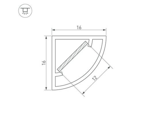Профиль Arlight WPH-KANT-H16-2000 OPAL 023166, изображение 3