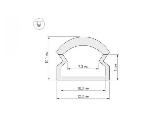 Профиль Arlight WPH-LINE-1210R-2000 OPAL 023303, изображение 2